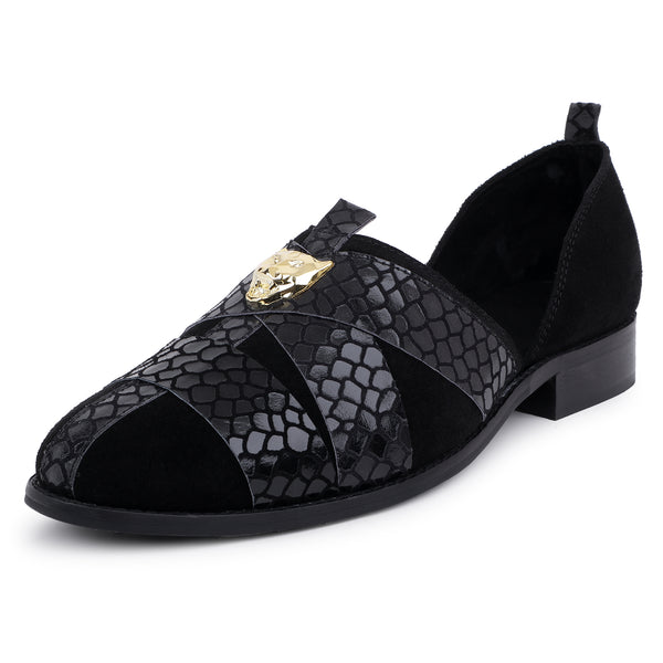 Premium Foil Peshawari Sandals - Black