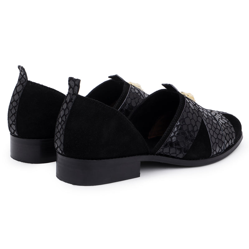 Premium Foil Peshawari Sandals - Black