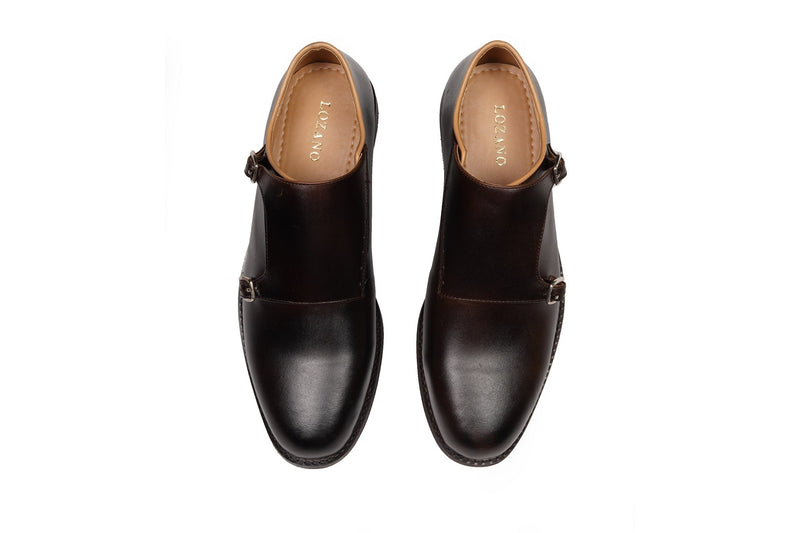 DOUBLE MONK STRAPS - BROWN - ashfordclothing