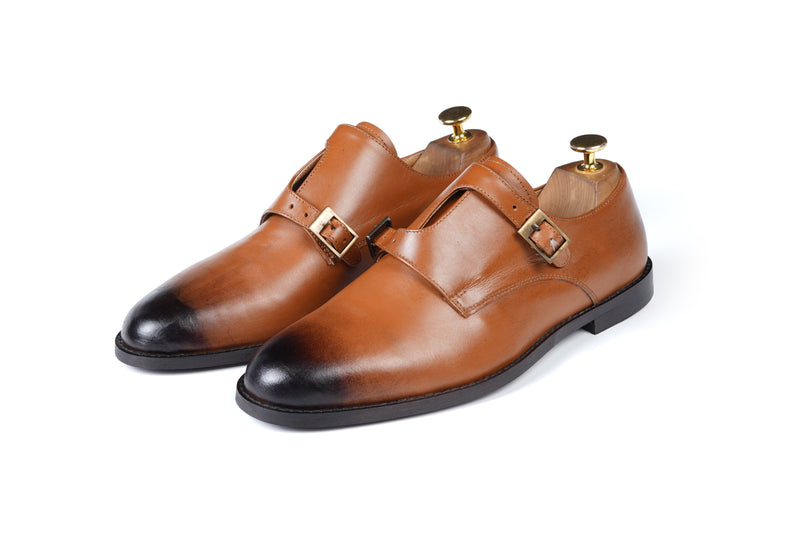 SIGNATURE MONK STRAPS - TAN - ashfordclothing