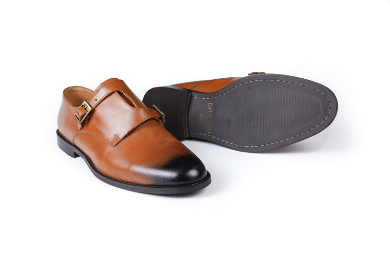 SIGNATURE MONK STRAPS - TAN - ashfordclothing