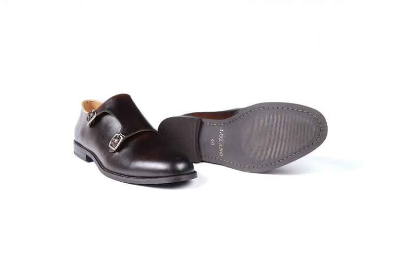 DOUBLE MONK STRAPS - BROWN - ashfordclothing