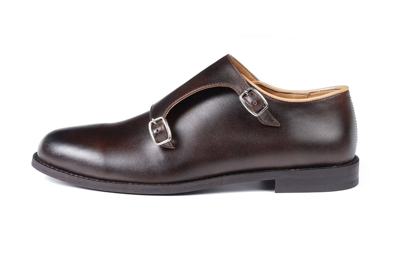 DOUBLE MONK STRAPS - BROWN - ashfordclothing