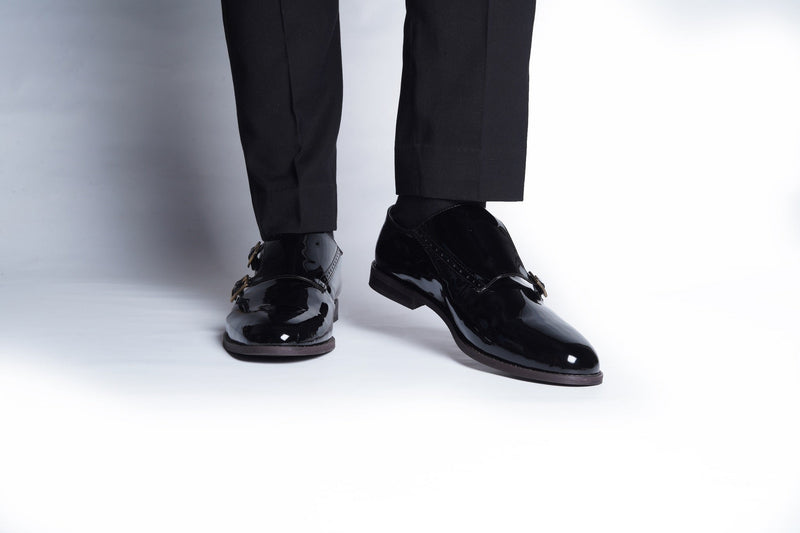 PATENT LEATHER MONK STRAPS - ashfordclothing